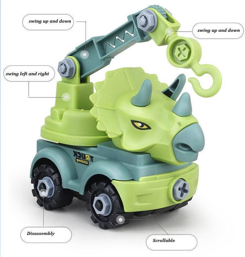 KiddieKickz - Wholesale Toy Car/Truck - Kids - Children's Dinosaur Construction Vehicle Excavator DIY Toys8