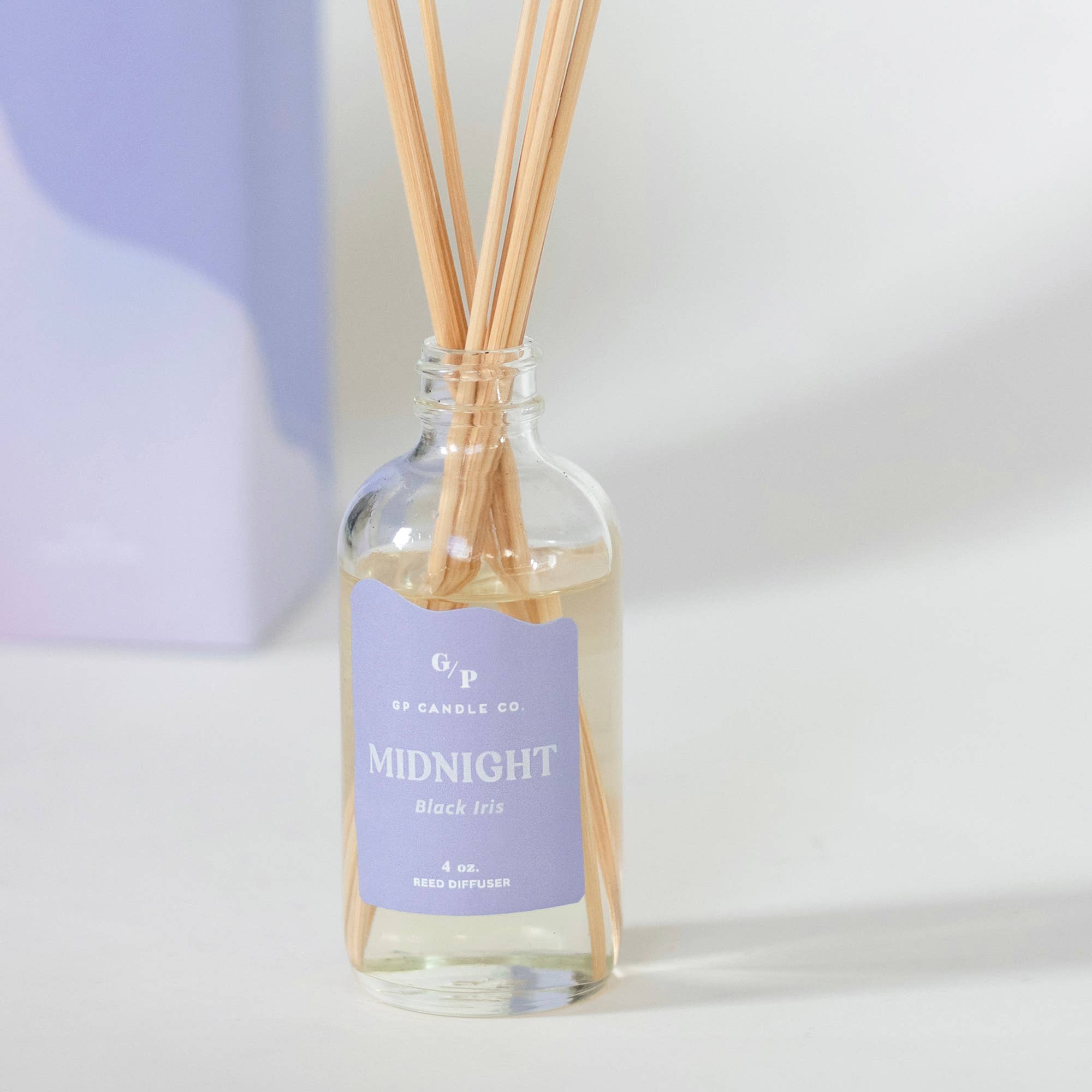 GP Candle Co. - Wholesale Reed Diffuser - Midnight 4 oz. Hue Reed Diffuser (Black Iris)3
