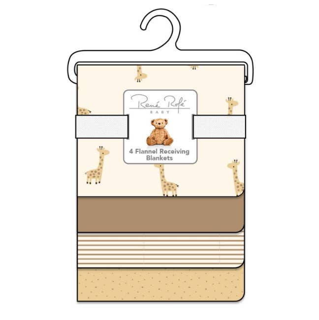 Lollipop Dreams - Vente Couverture de naissance – bébé - 100 % coton Rene Rofe lot de 4 couvertures de réception en flanelle pour bébé1