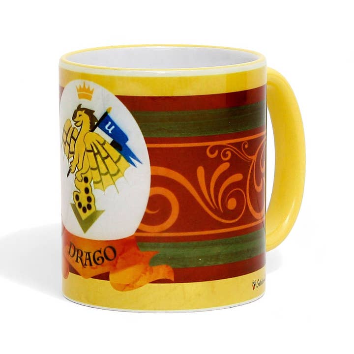 SublimArt - Vendita all'ingrosso Tazza - PALIO DI SIENA: Tazza in porcellana stampata Set da 4 pezzi: NICCHIO+DRAGO+MONTONE+TARTUCA