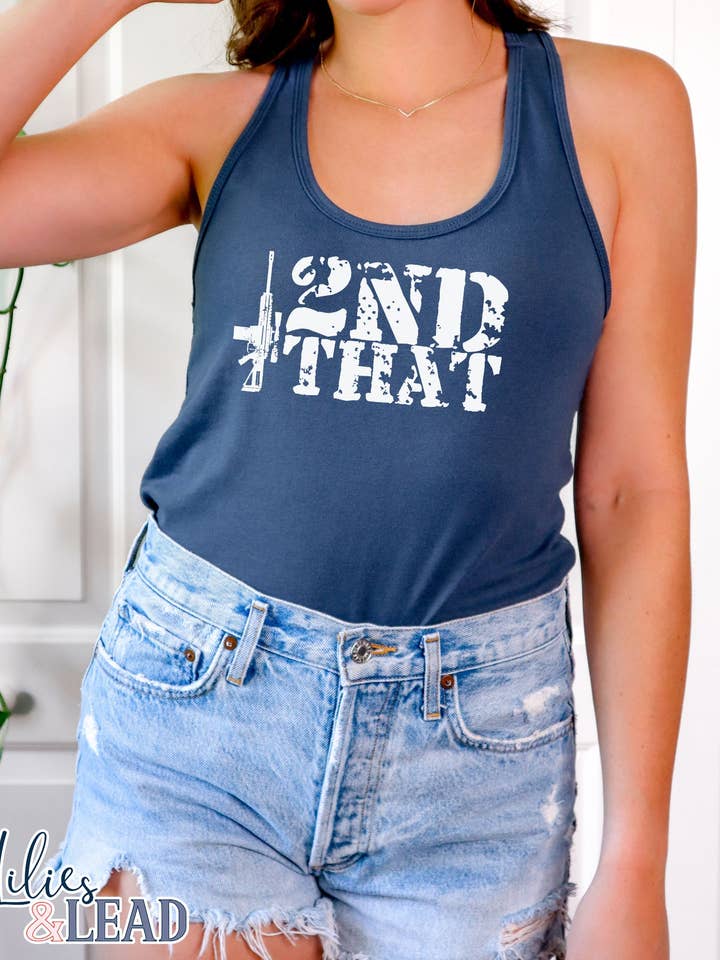 I 2nd That Racerback Tank for wholesale by Lilies & Lead