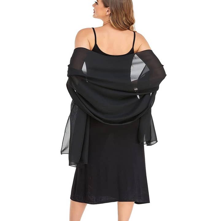 SERENITA – Großhandel Schultertuch – Damen – Weiche, durchsichtige Schals aus Chiffon für Hochzeitsabende