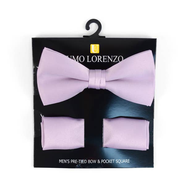 Selini New York - Wholesale Bow Tie - Men's - 100% Poly Satin Men's Banded Bow Tie and Hanky3