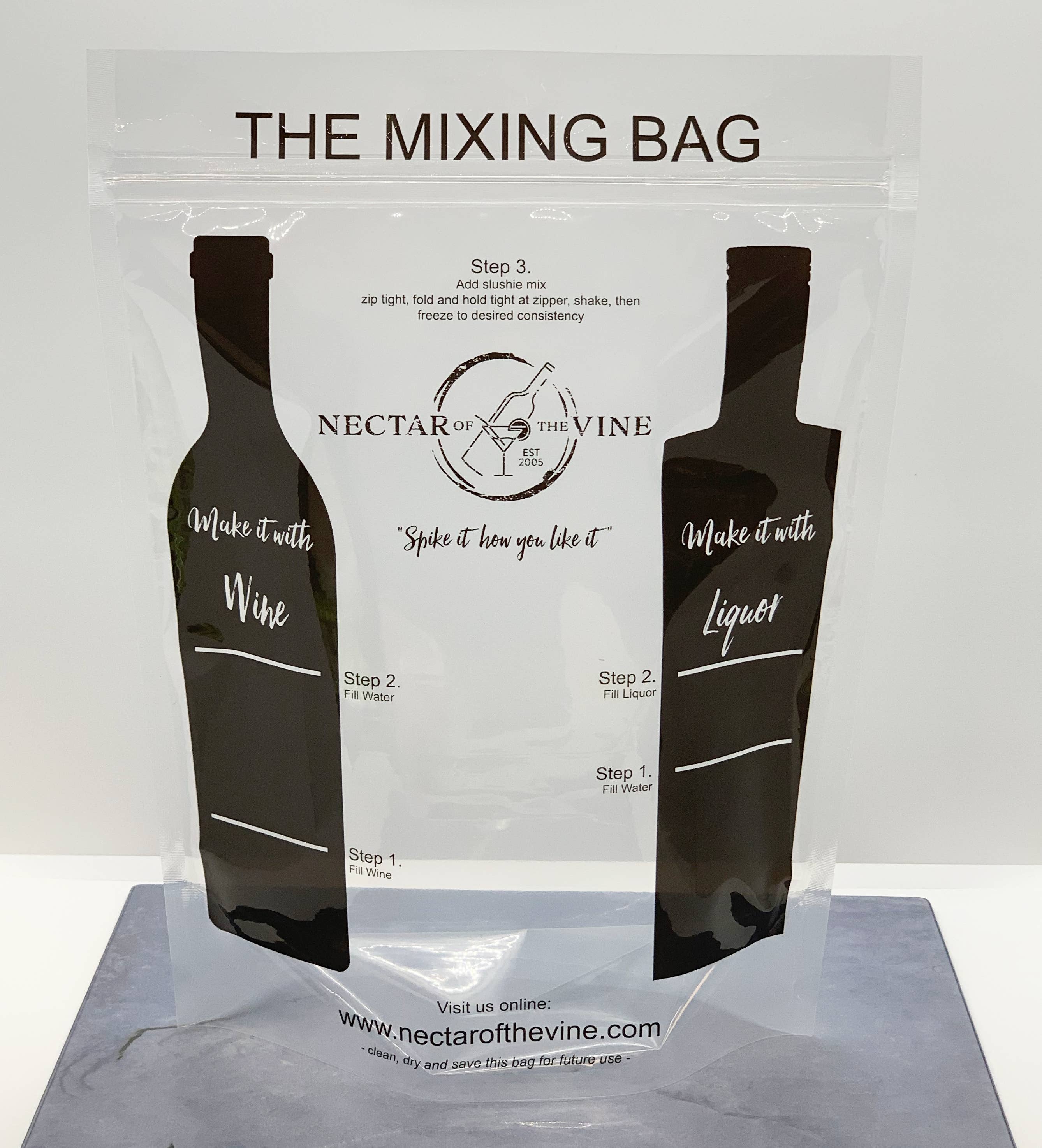 Nectar of the Vine - Wholesale Cocktail Shaker - Reusable Frappe Mixing Bags - 10 pack
