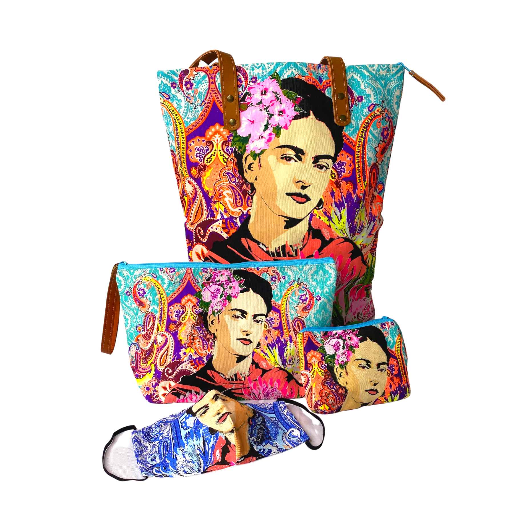Lumily - Wholesale Tote Bag - Women's - Frida Kahlo Printed Tote Bag with Zipper - Thailand6