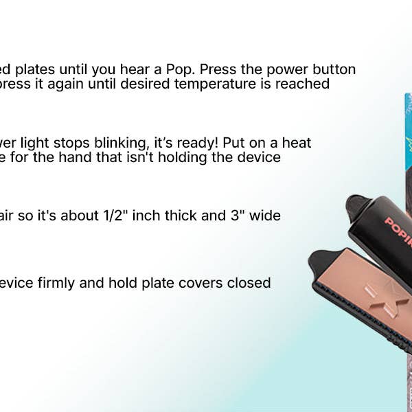 Parlor - Wholesale Straightener/Flat Iron - Pop!ron3