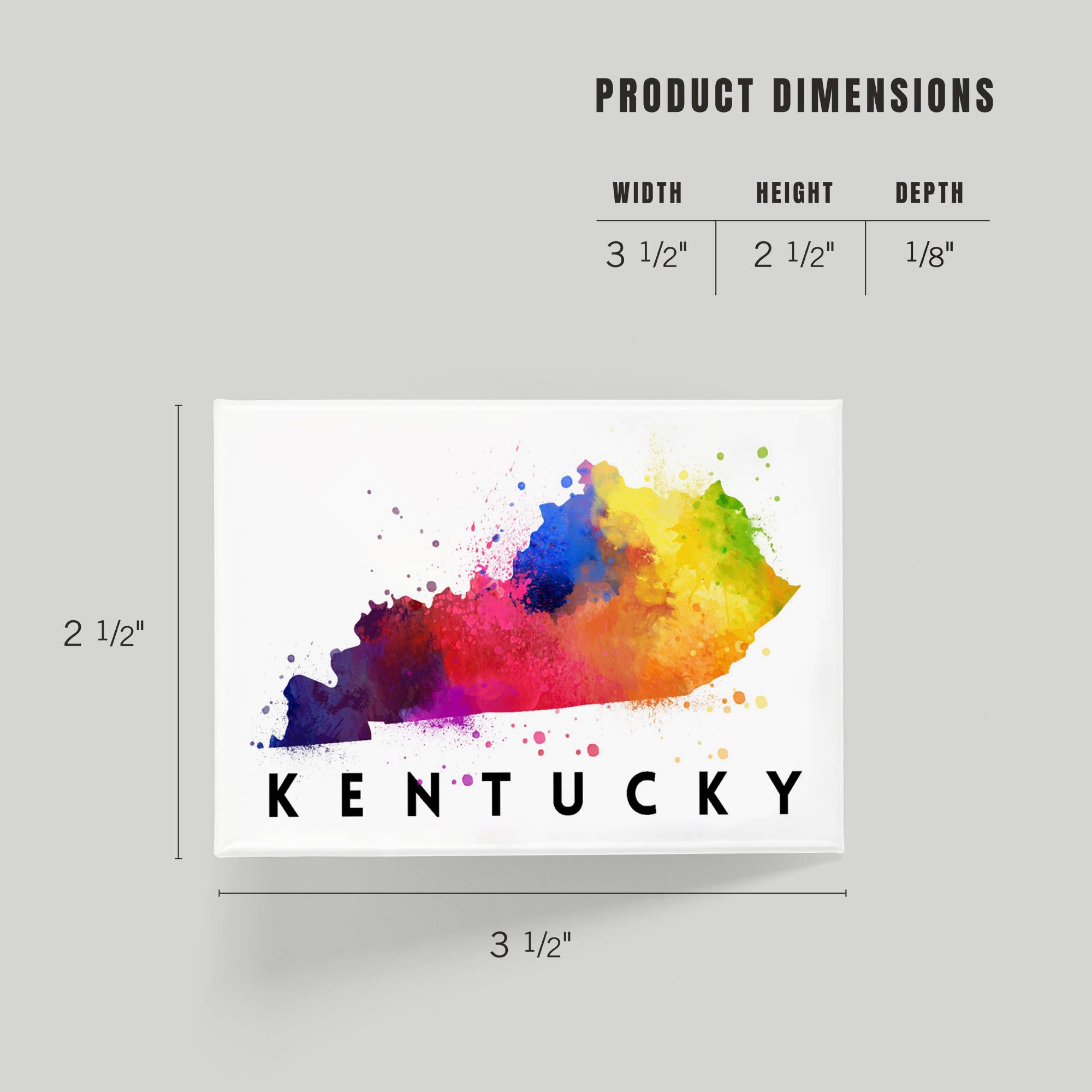 Lantern Press - Vendita all'ingrosso Calamite - MAGNET Kentucky, State Watercolor3