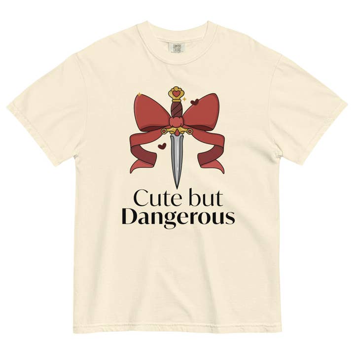 Keen Bee Studio - Wholesale Tunic - Women's - Dagger And Bows T-Shirt – Unisex Garment Dyed Shirt With Unique Lived-In Look7