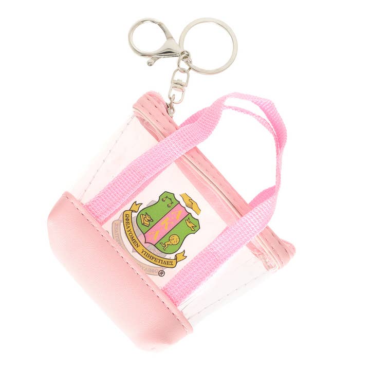 anbfashion – Engroshandel Nøglering - Dame – AKA SORORITY-TEMA MINI TOTE NØGLERING