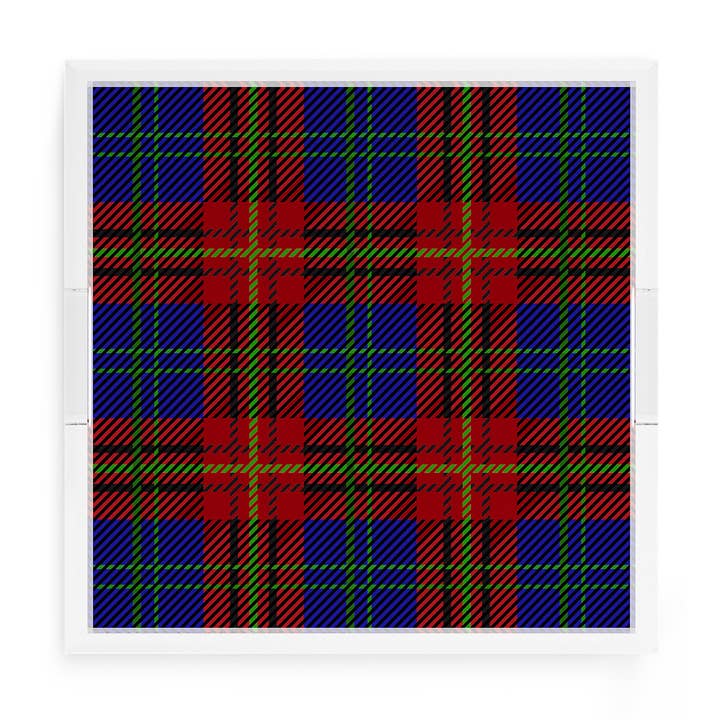 Bandeja Decorativa Cuadrada de Acrílico Azul Tartan para venta al por mayor de Nicolette Mayer Collection