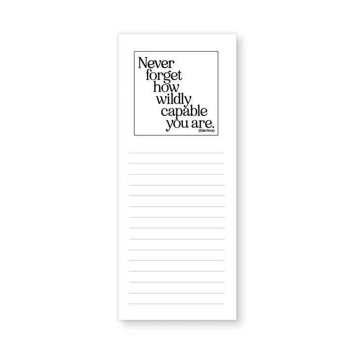 List Pads - LP394 - Never Forget Wildly Capable (Edie Nova) for wholesale by Quotable