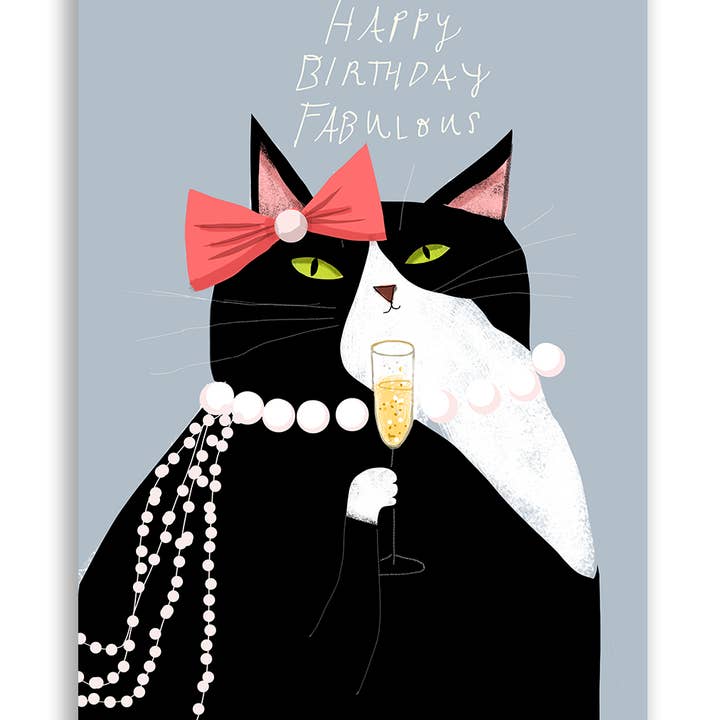 The Dancing Cat - Wholesale Birthday Card - Happy Birthday Fabulous