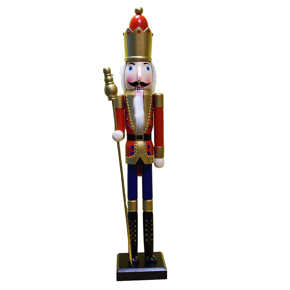 giftland – Großhandel Weihnachtliche Nussknacker – Nussknacker-Weihnachtsschmuck aus Holz, 90 cm0