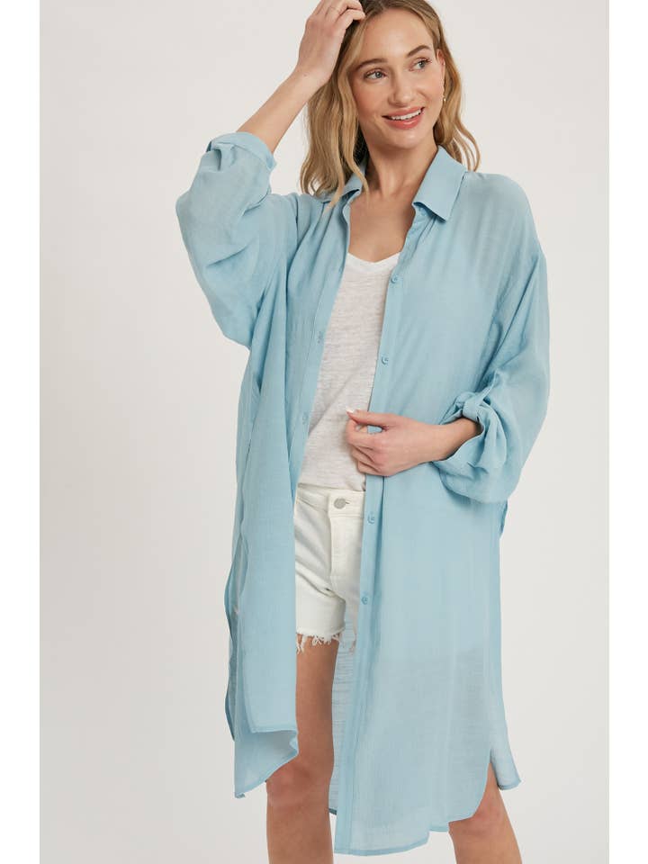 Bluivy – Camisa com botões no colarinho – Mulher por atacado – CAMISA DE PALANGRE VENTILADA COM BOTÕES2