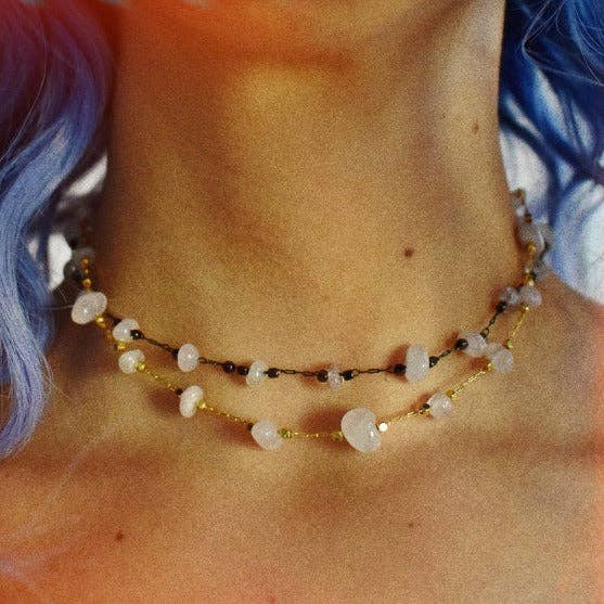 gargantilha quartz rosa por atacado de Judy & Madeleine