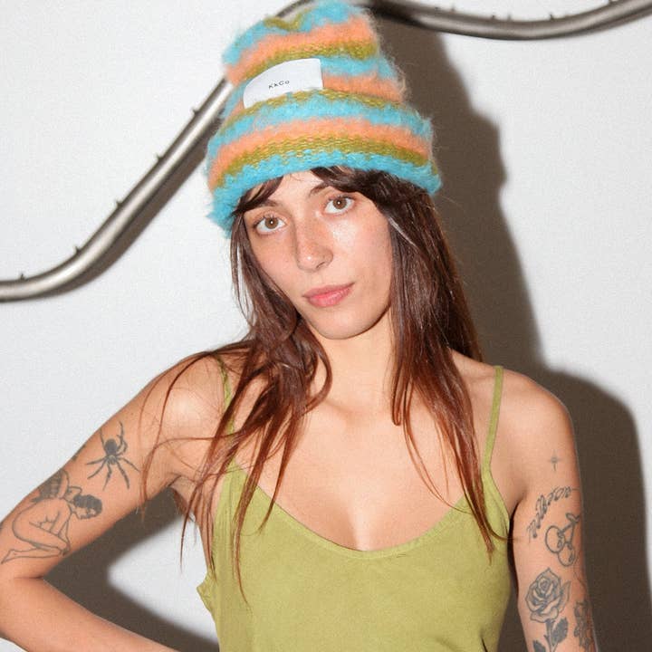 Striped Suri Beanie in Reef for wholesale on Faire1