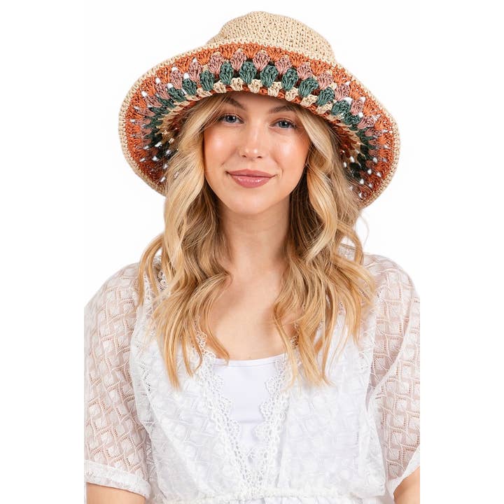 Artini Accessories - Wholesale Bucket Hat - Women's - Pattern Crochet Bucket Hat1