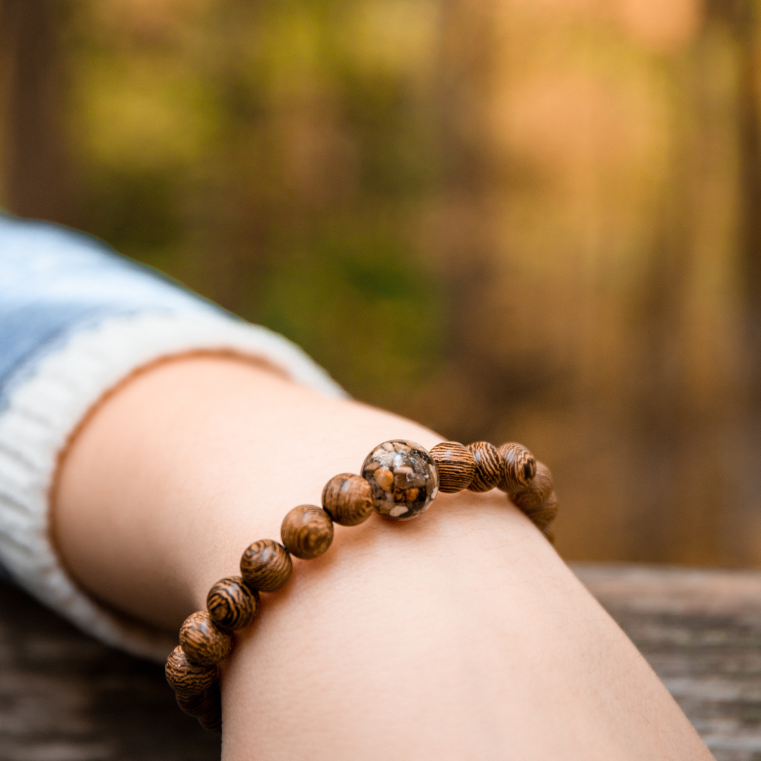 Homes Bracelets - Wholesale Beaded Bracelet - Wear a Real Piece of Lake Superior - Wood1