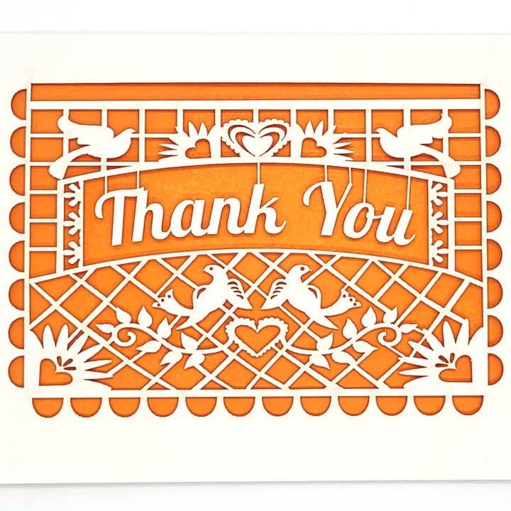 two hermanas - Wholesale Thank You Card - Thank You - Papel Picado flag6