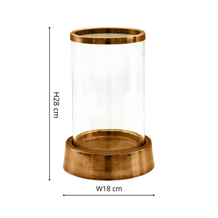 Ivyline - Wholesale Lantern - Hampton Metal & Glass Hurricane Lantern