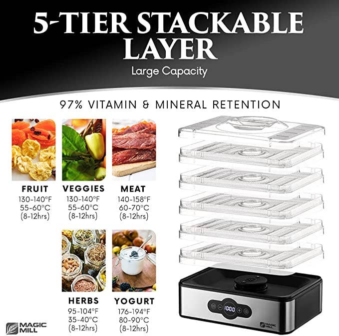 Alpine - Wholesale Kitchen Appliance - Magic Mill Food Dehydrator Machine MFD-50006