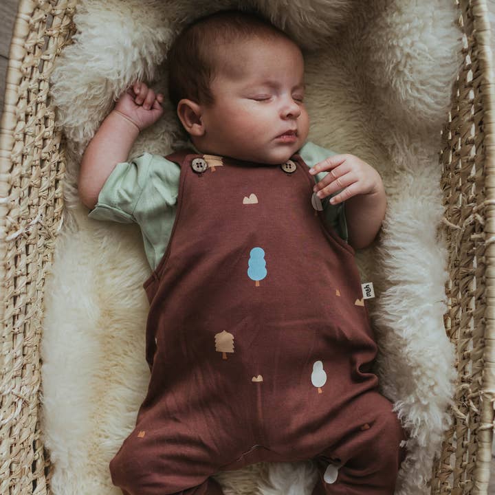 Mini & Humble - Wholesale Overalls - Baby - 100% Organic Cotton Dungarees in Raisin3