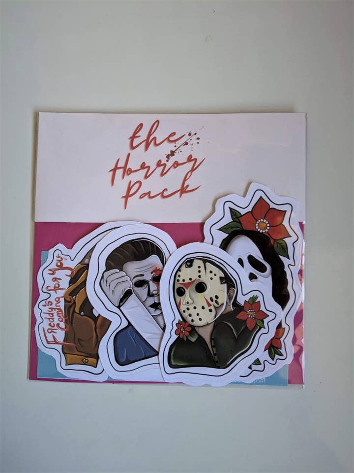 Paquete de pegatinas de iconos de terror para venta al por mayor de PrettySpookyDesigns