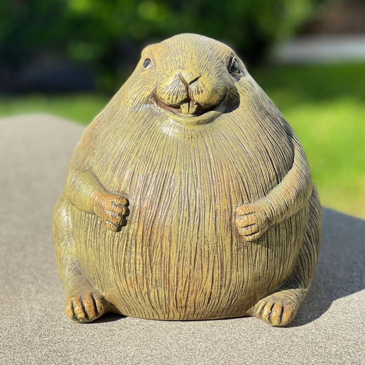 Galt International Company - Wholesale Outdoor ornament/decor - Polyresin Chubby Rabbit Garden Statue 8"H1