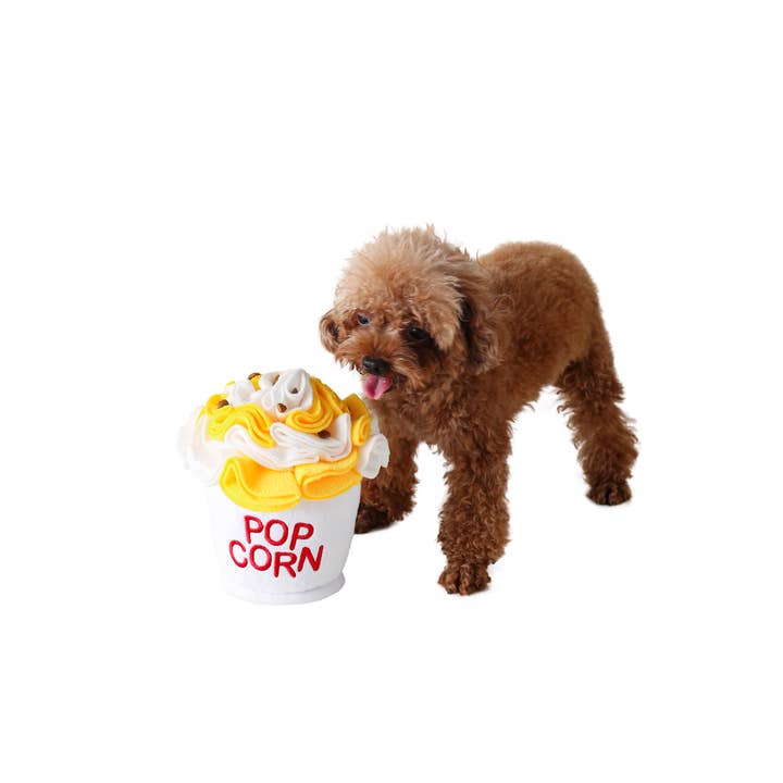 LUFTPETS - Wholesale Pet Plush Toy - Dog - Crinkly Popcorn Snuffle Toy – Treat Puzzle for Dogs & Cats11