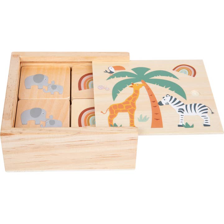 Hauck Toys - Wholesale Wood Toy - Kids - Small Foot Wooden Toys Safari Themed Memory Game