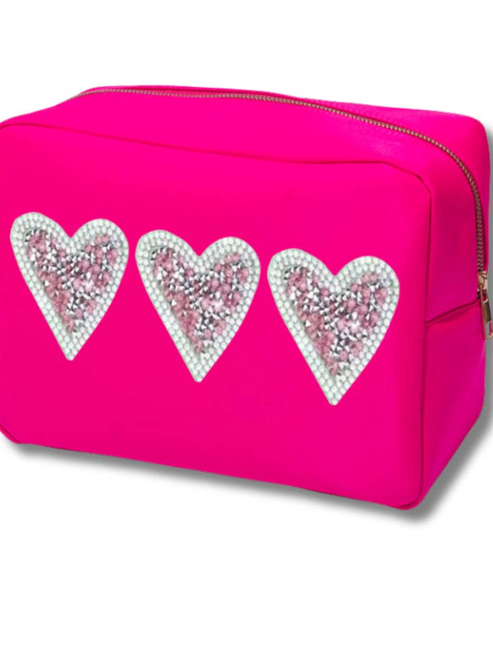 3 ROSAFARBENE STRASSHERZEN NYLONTASCHE für den Großhandel von Maddyloo