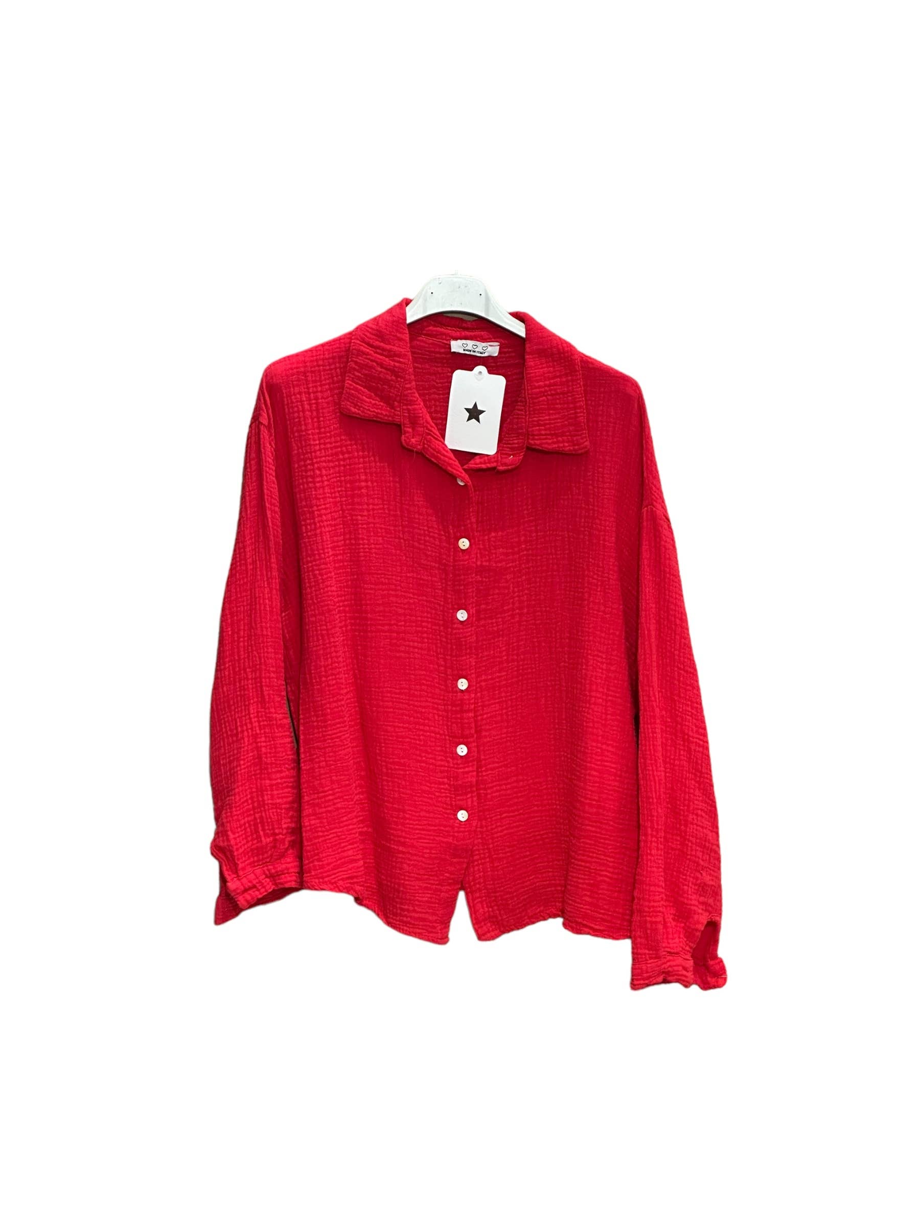 Moonsun - Wholesale Button Down Shirt - Women's - Cotton gauze shirt #30369
