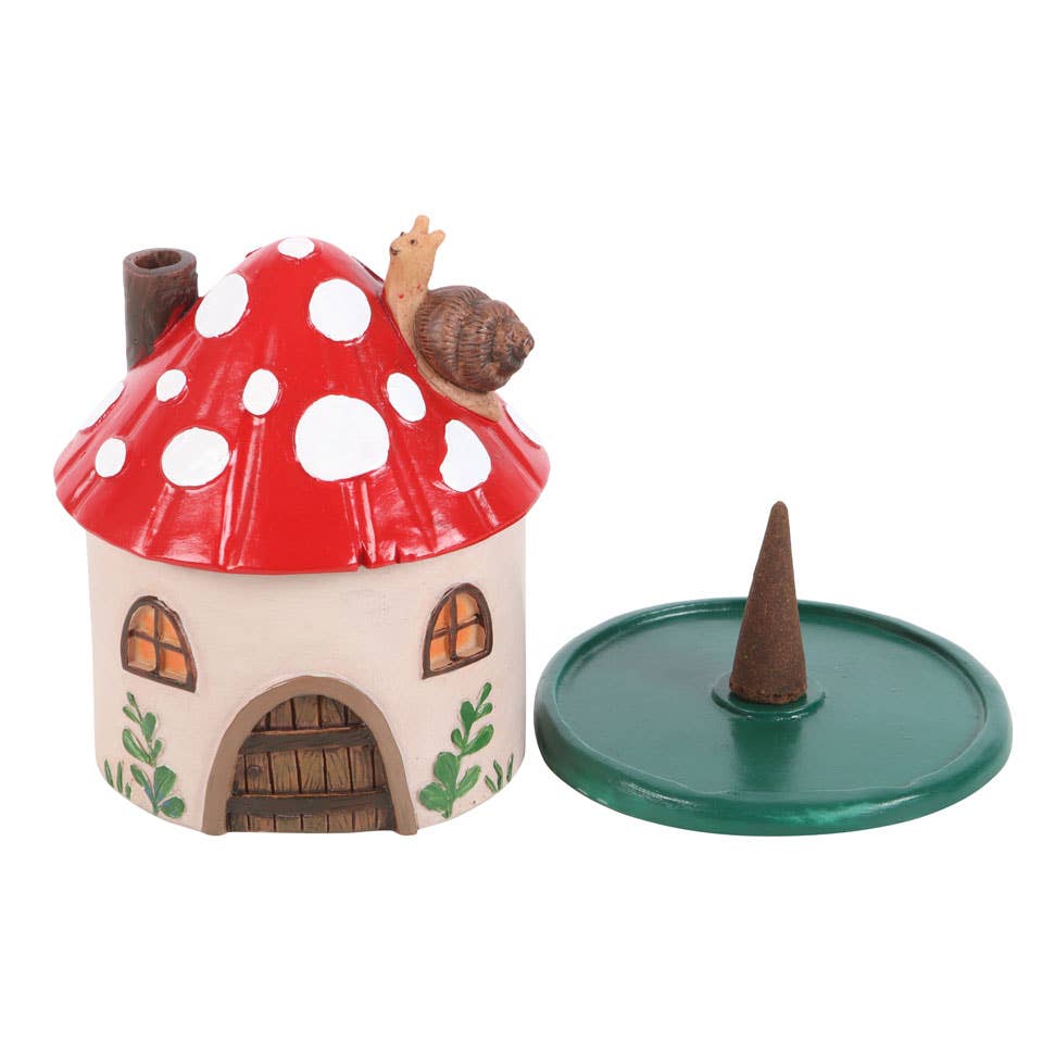Something Different Wholesale - Wholesale Incense Holder - Mushroom House Resin Incense Cone Burner4