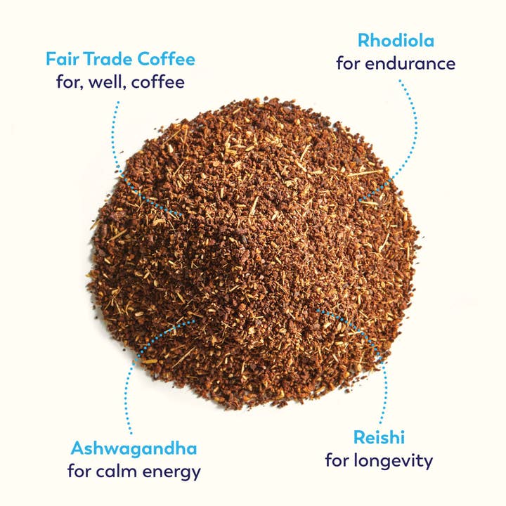 Rasa - #1 in Functional Adaptogens - Wholesale Ground Coffee - Rasa Dirty | Boosted Coffee | 8 oz