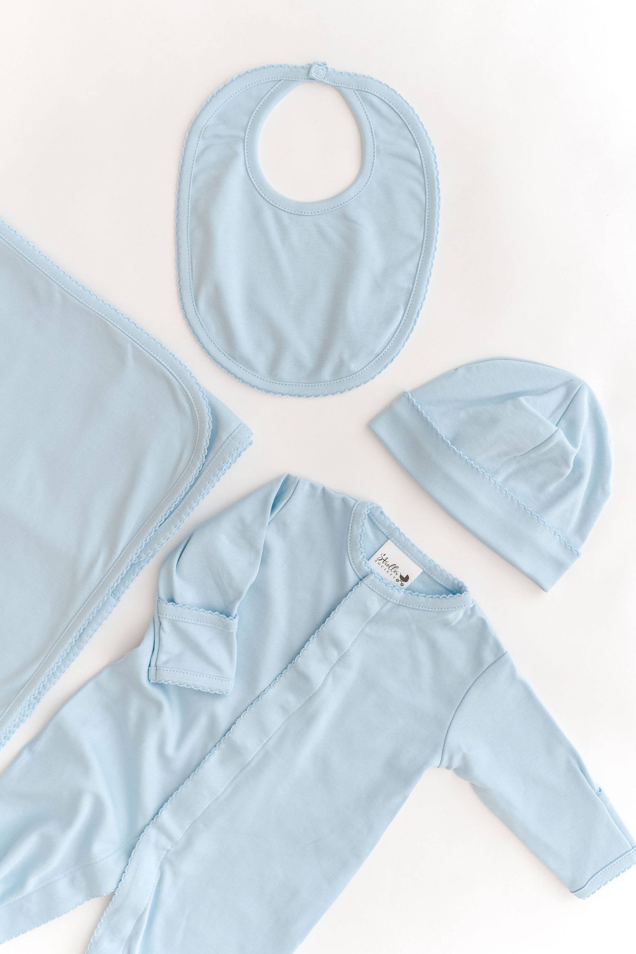 Stroller Society – Engroshandel Tøjsæt - Baby – Sæt til nyfødte i pima-bomuld - tøj til nyfødte til broderi7