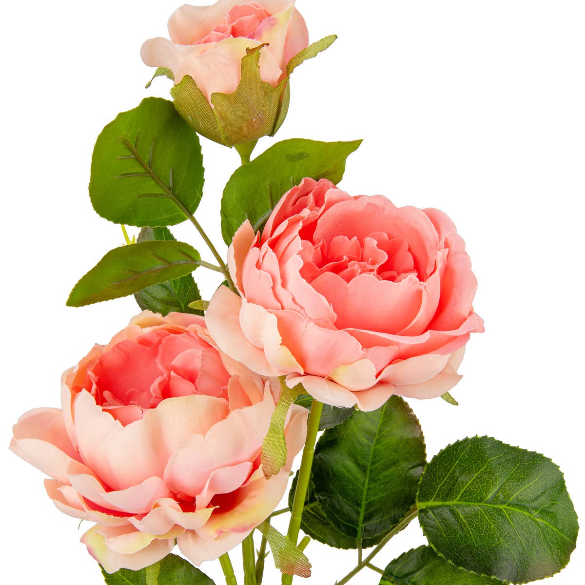 Eleganza Floral – wholesale Artificial flowers – 70cm Rose Spray x 3 Peach1