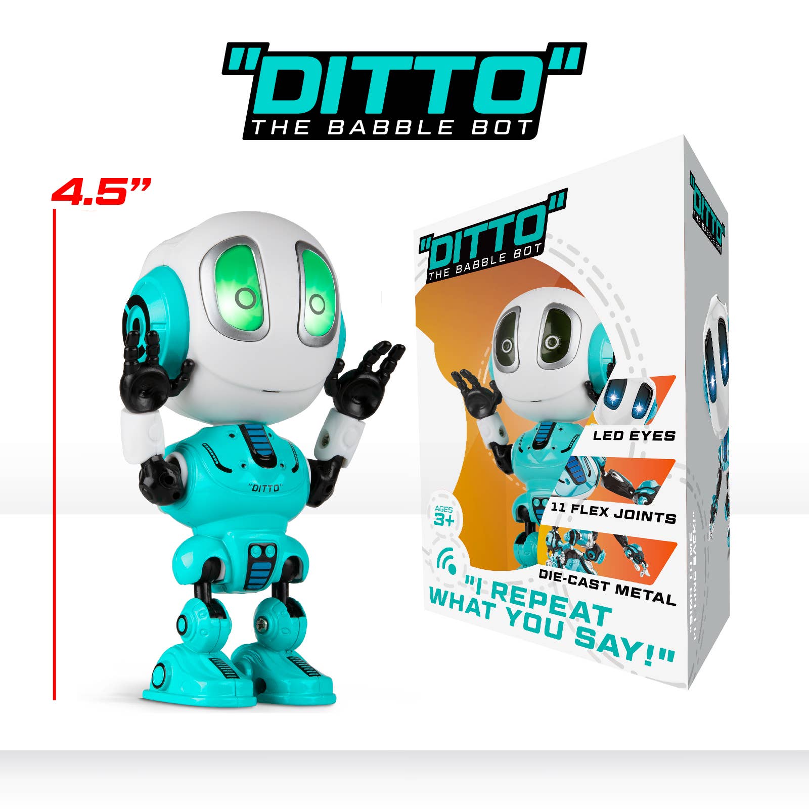 USA Toyz - Vente Jouet électronique – enfant et bébé - Robot interactif Ditto parlant STEM pour enfants6