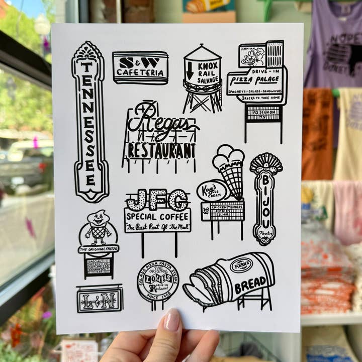 Signs of Knox - Print - 8x10" for wholesale by Paris Woodhull Illustrations