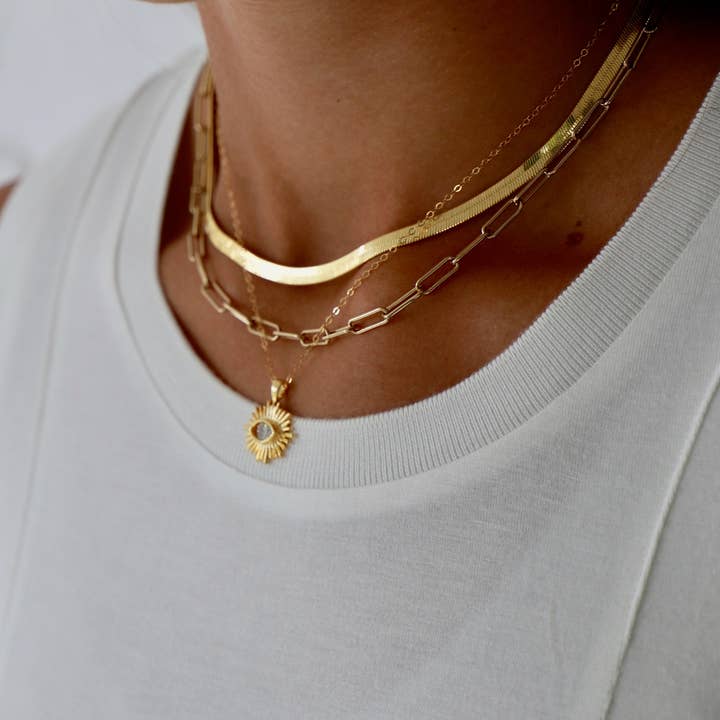 Katie Waltman Jewelry - Wholesale Link & Chain Necklace - HERRINGBONE CHAIN NECKLACE4