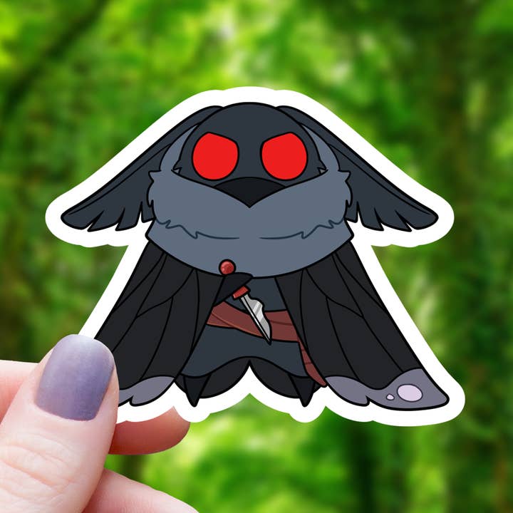 Autocollant Mothman Rogue TTRPG, 3 pouces pour la vente par Mimic Gaming Co