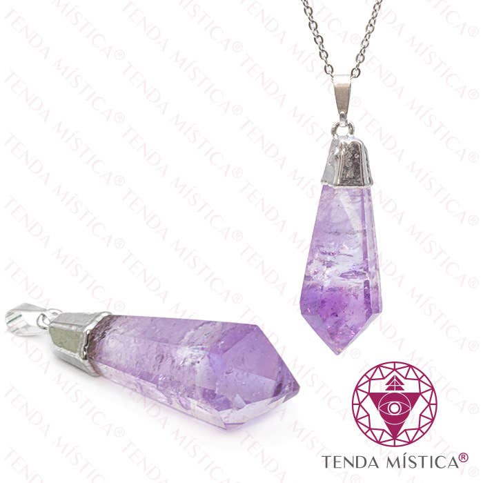 Tenda Mística – Engroshandel Halskæde med vedhæng – Ametyst Spids Toe vedhæng i Sølv0