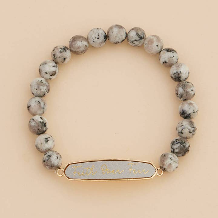 Frem - Wholesale Beaded Bracelet - Faith Over Fear Natural Stones Beaded Bracelet