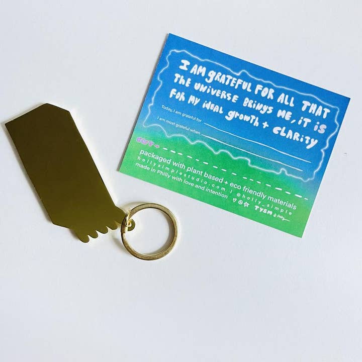 Holly Simple - Wholesale Keychain - Unisex - Daily Reflections Keychain | GRATITUDE