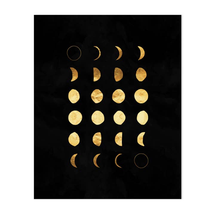 Stampa artistica Moon Phase per la vendita all'ingrosso da parte di Amandalee Design