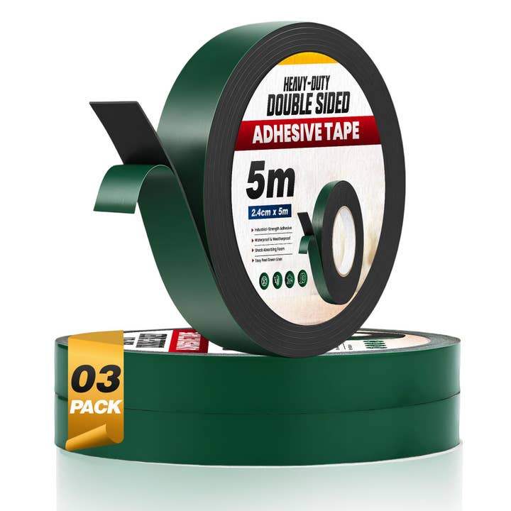 Ledsone – wholesale Tape – LEDSone Black 2.4cm x 5m Heavy Duty Waterproof Double Sided Tape ~625710