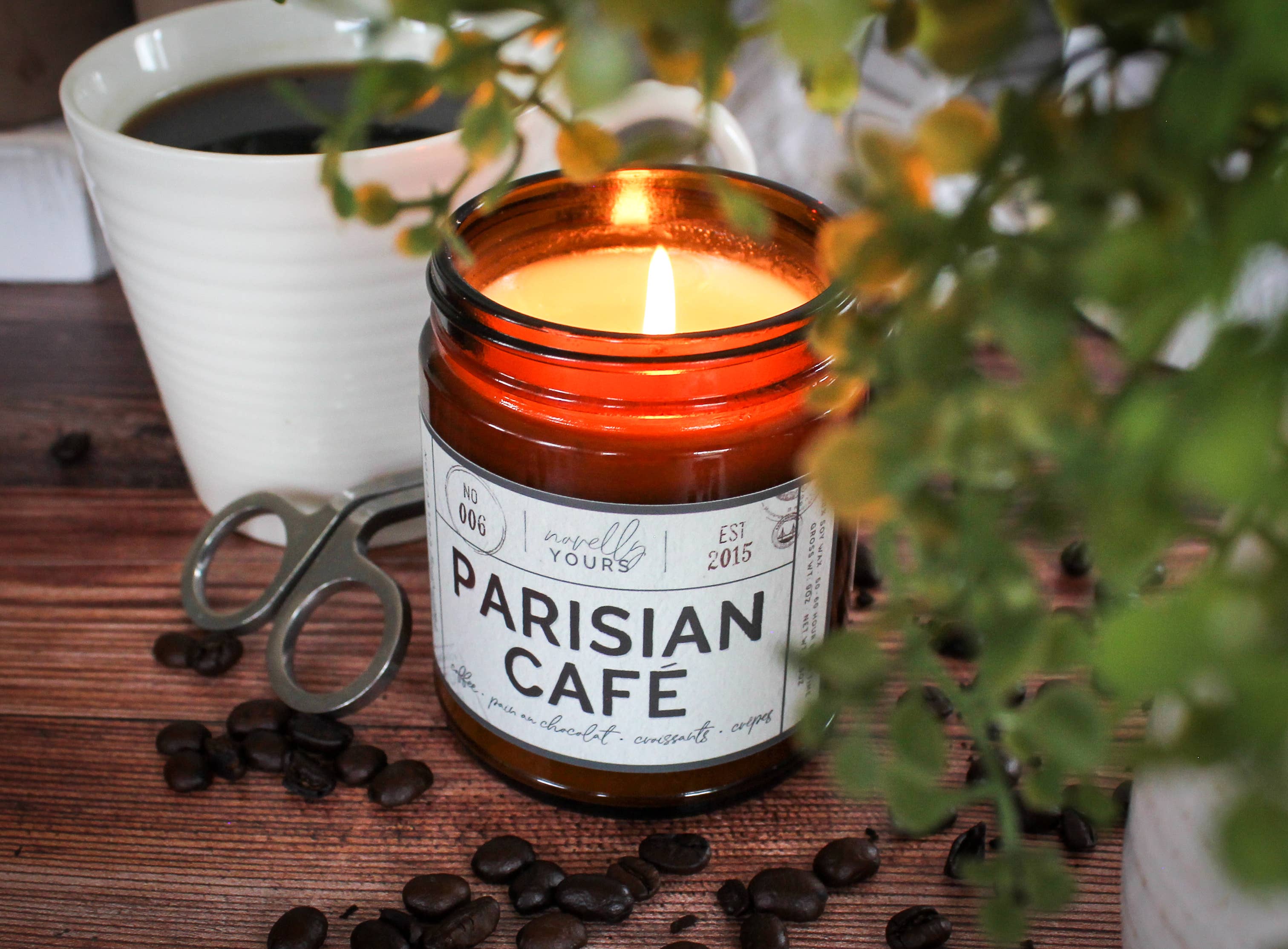 Novelly Yours - Vente Bougie en bocal - Bougie Café Parisien | France, Parfum de Café Inspiré par le Voyage2