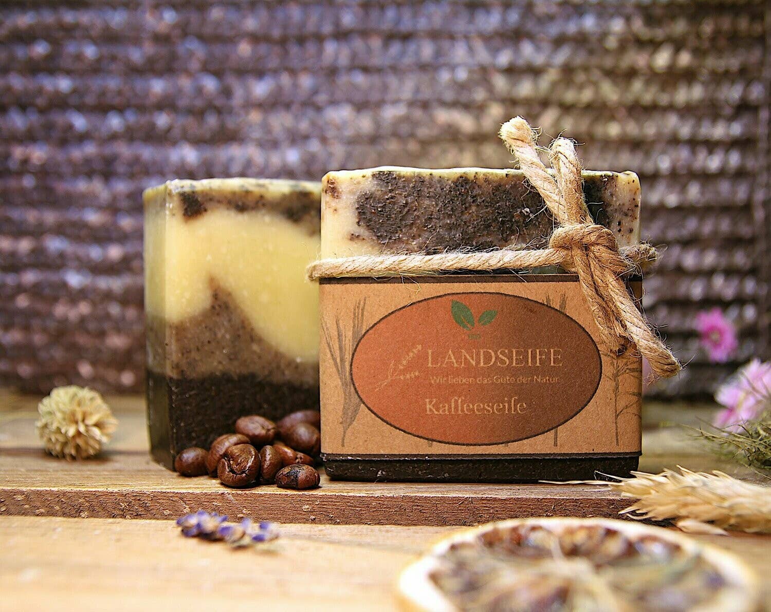 Landseife - Wholesale Bar Soap - Organic natural soap - coffee soap - nourishing kitchen soap against0