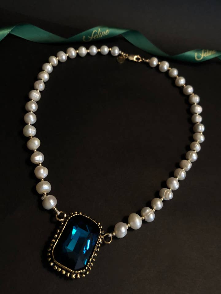 Rosey Fresh Water Pearl Necklace for wholesale by Feline Jewelry Studio Universe