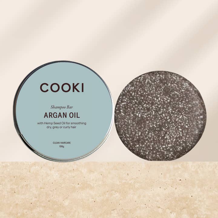 Cooki Haircare - Wholesale Shampoo puck/solid shampoo - Argan Oil Shampoo Bar - For dry, grey or curly hair1