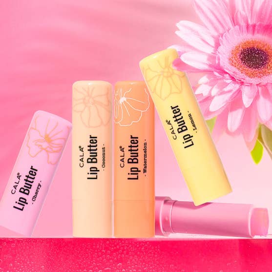 Best Beauty Group - Vente Assortiment de baumes à lèvres - Collection de baumes à lèvres au beurre pour lèvres CALA Luscious (lot de 4)4